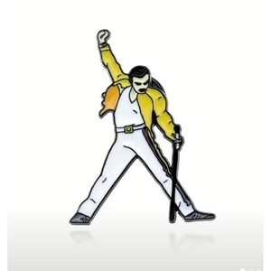 Freddie Mercury Enamel‎ Pin Brooch Queen Rock Band Iconic Performance Pose